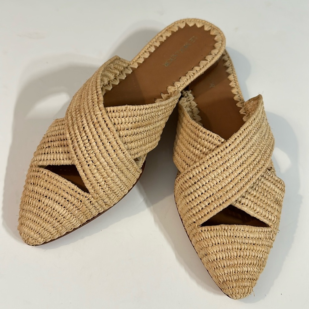 LE MOGADOR Azoulay Flats In Tan size 40 / 9.5 US
